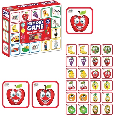 Jagu Говореща игра за памет Jagu - Плодове, 24 карти (90-160)