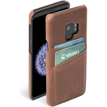 Krusell Гръб Krusell Sunne 2 Card Cover естествена кожа за Samsung Galaxy S9 Vintage - Cognac (7394090612650)