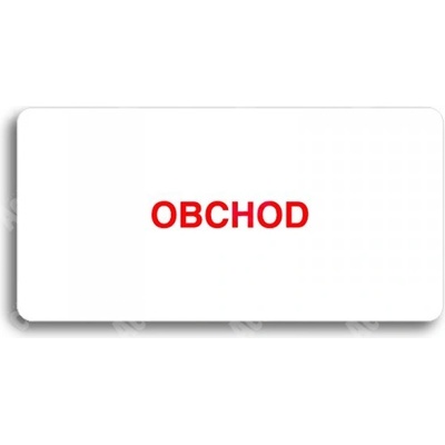 ACCEPT Piktogram OBCHOD - bílá tabulka - barevný tisk bez rámečku