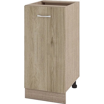 ИРИМ Долен шкаф с една врата и рафт Сити МДА-21 мока / дъб сонома арвен 40 см