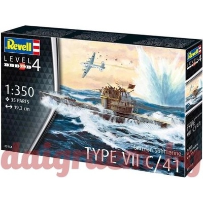 Revell Хоби модел REVELL 05154 - Немска подводница Type VII C/41 (R05154)