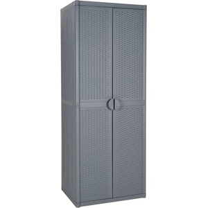  Градински шкаф за съхранение, сив, 65x45x172 см, PP ратан - elemento - 455,00 лв