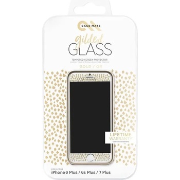 Case-Mate Протектор от закалено стъкло /Tempered Glass/, CaseMate CM034976X, за iPhone 8/7/6S/6, златна рамка (CM034976X)