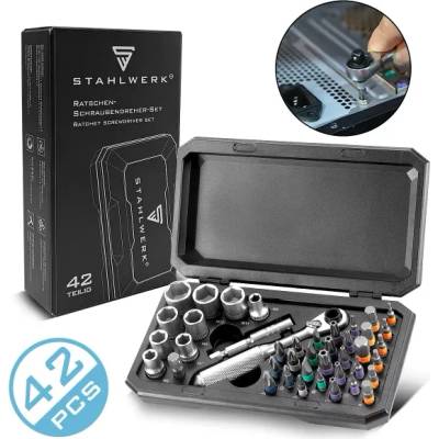 STAHLWERK Комплект накрайници с тресчотка stahlwerk 6503/ 42 части (6503)