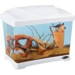 Ferplast CapriI Junior - Пластмасов аквариум в комплект с филтър и лампа, 41 x 26, 5 x 34 см - 21 литра - бял