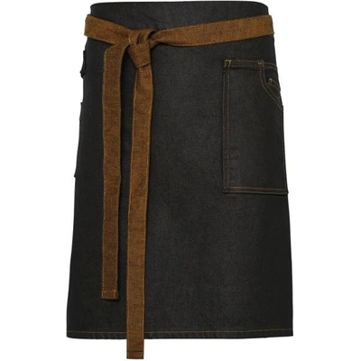 Premier Workwear Džínová zástěra do pasu PR135 Black 70x50cm