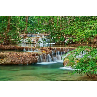 DIMEX ART Флизелинов фототапет водопад в тайландска гора 375 x 250 см