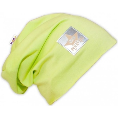 Baby Nellys bavlněná čepice limetka