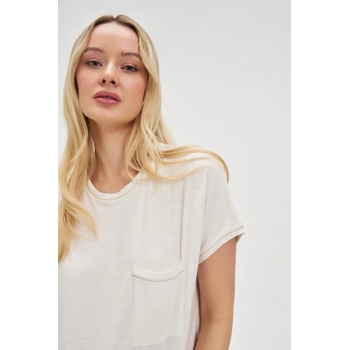 Moodo Дамски топ с джоб - бял Moodo | Byal | ЖЕНИ | XS