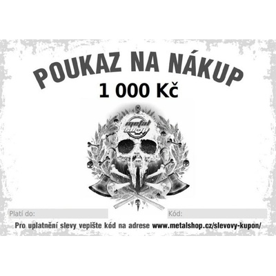 poukaz dárkový elektronický na 1000 Kč