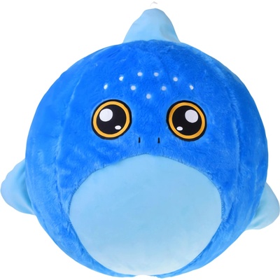 LEAN Toys 28663 Plyšový skákací míč žralok BigCutePet 50 cm modrý