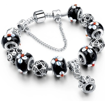 Image 1 of Сребриста дамска гривна с висулка корона