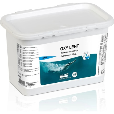 Manufacturas GRE Активен Кислород за басейни и джакузита OXY LENT 1.2 кг (60 таблетки x 20 гр) | GRE (95131L)