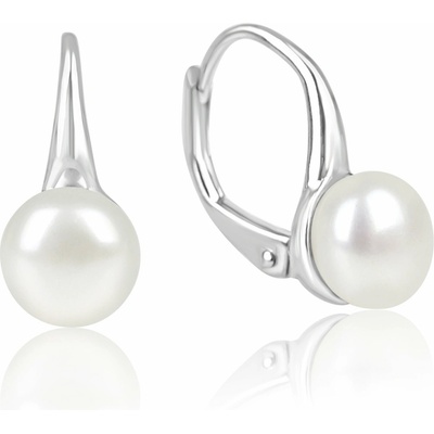 Meucci Stříbrné náušnice Říční perly (Ag 925/1000, 3 g)