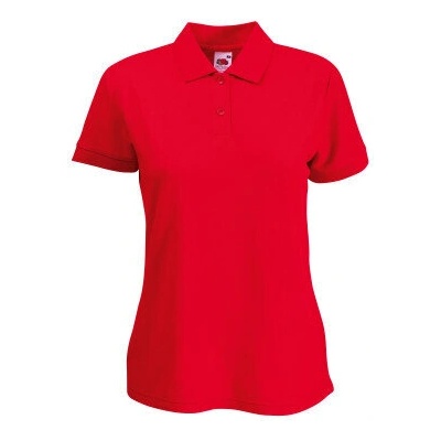 Fruit of the Loom Тениска с яка Дамска ЧЕРВЕНА