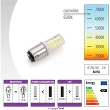 Žárovka bajonetová LED BA15D TEXI, 240 V 2 W