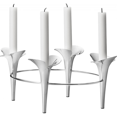 Georg Jensen Nerezový svícen Bloom -