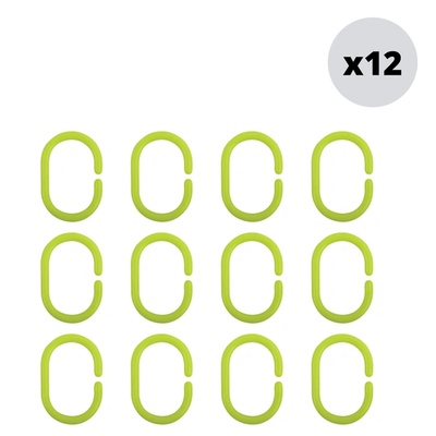 MSV ХАЛКИ ЗА ЗАВЕСА ЗА БАНЯ msv К-КТ 12бр ЗЕЛЕН (140854)