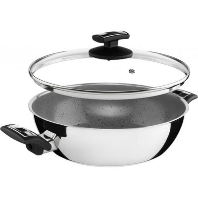 Kolimax CERAMMAX PRO COMFORT pánev s keramickým povrchem se skleněnou poklicí s rukojetí a úchytem 26cm/2.5l vysoká 6.5cm