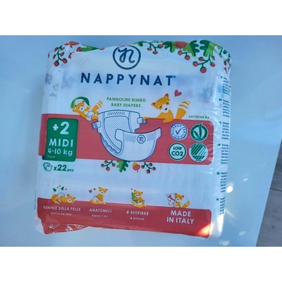 Nappynat natural care Midi 4-10 kg 22 ks