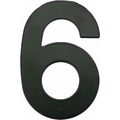 Číslo "6", matná černá, 145 mm