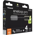 Panasonic Eneloop PRO AAA 930 mAh, 4 броя презареждаеми батерии + кутия (BK-4HCDEC4BE) (BK-4HCDEC4BE)