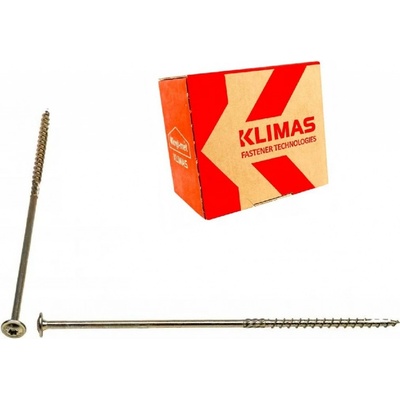 KLIMAS Wkret-met WKCP Ø6 mm TX-30 konštrukčná skrutka do dreva s tanierovou hlavou 300 mm - 100 ks