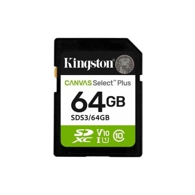 Kingston SDXC Canvas Select Plus Gen3 64GB SDS3/64GB