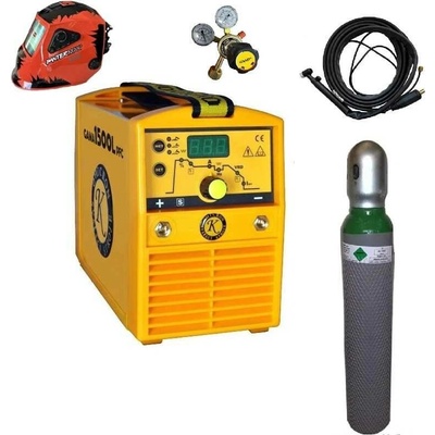 Omicron Gama 1500L PFC 2398 Set 4 s výbavou v popisu stroje + kukla profi + RV Argon + hořák TIG 4 m + lahev Argon