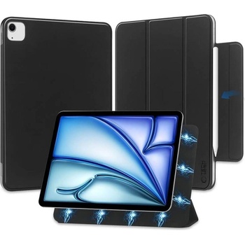 Tech-Protect Защитен Калъф за iPad Air 13 2024-2025, Tech-Protect Magnetic Case, Черен (5906302308637)