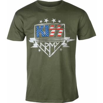 Image 1 of ROCK OFF мъжка тениска Kiss - Army Lightning - ЗЕЛЕНА - ROCK OFF - KISSTS25MMG