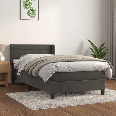HangarStore 3130944 postel s matrací tmavě šedá samet