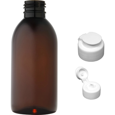 Tera plastová lahvička hnědás bílým dávkovací víčko 200 ml