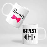 Art gift Чаши за двойки - Beast-Beauty