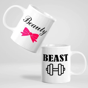 Art gift Чаши за двойки - Beast-Beauty