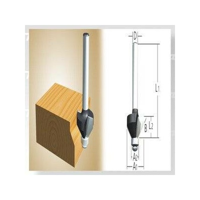 Fréza na zkosené hrany 45st., stopka 6mm, Makita D-09488