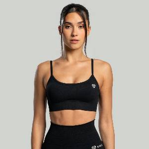 GymBeam STRIX Безшевен спортен сутиен String Black XS