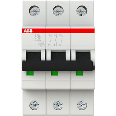 ABB Автоматичен прекъсвач ABB S203-C40 - 3 P, 40 A, 6 kA (2CDS253001R0404)
