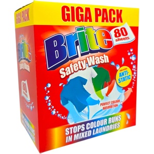 BRITE цветоулавящи кърпи за цветно пране, Giga Pack, 80 броя