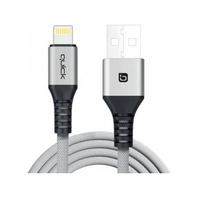 Quick Media USB Cable Quick USB-A - Lightning 1.5 m Grey (4752168141250)