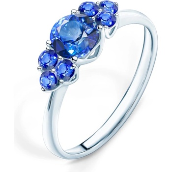 SAVICKI Годежен пръстен Fairytale: бяло злато, син сапфир