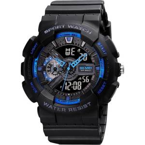 Skmei Спортен мъжки часовник SKMEI Shockproof, Черен / Син (SKMEI-1688-BLACK-BLUE) Часовници