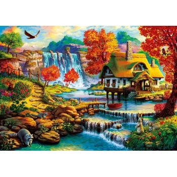 Bluebird Puzzle - Puzzle Country House by the Water Fall - 1 000 piese