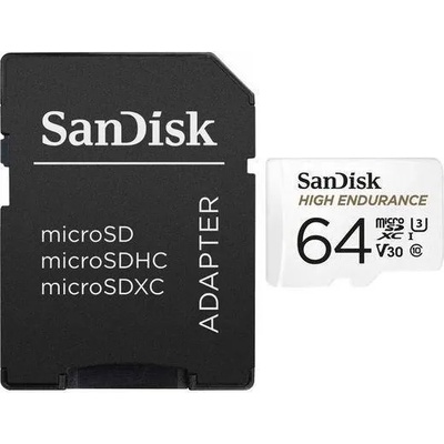 SanDisk microSDXC High Endurance 64GB C10/U3/V30 SDSQQNR-064G-GN6IA/183566