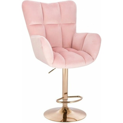 LuxuryForm Design Aurora Velur na zlatom tanieri svetlo ružové
