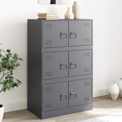 vidaXL 11461.841657 příborník antracitový 67 x 39 x 107 cm ocel