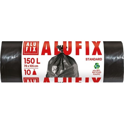 ALUFIX Vrecia na odpadky 150 l 35µm 10 ks čierna