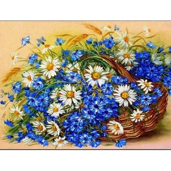 Image 1 of Кошница със сини цветя 15/15 см