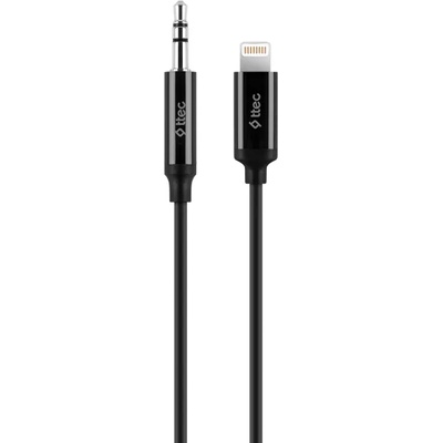 Ttec Кабел ttec - AUX/Lightning, 1m, черен (8694471057858)
