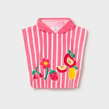 MAYORAL Хавлия в розово и бяло райе за бебе момиче с плодове Mayoral